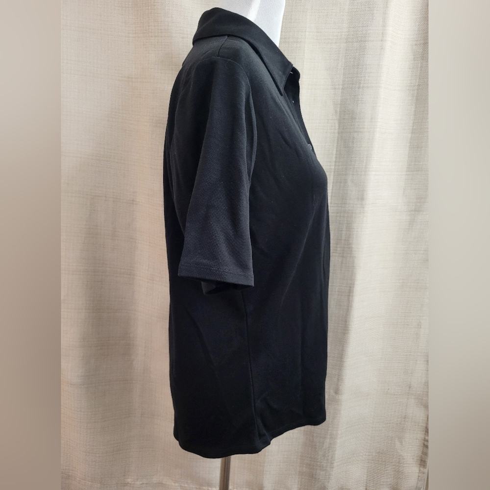 Banana Republic Women's Black Button Down Short Sleeve Shirt Size Large NWT - Picture 4 of 12